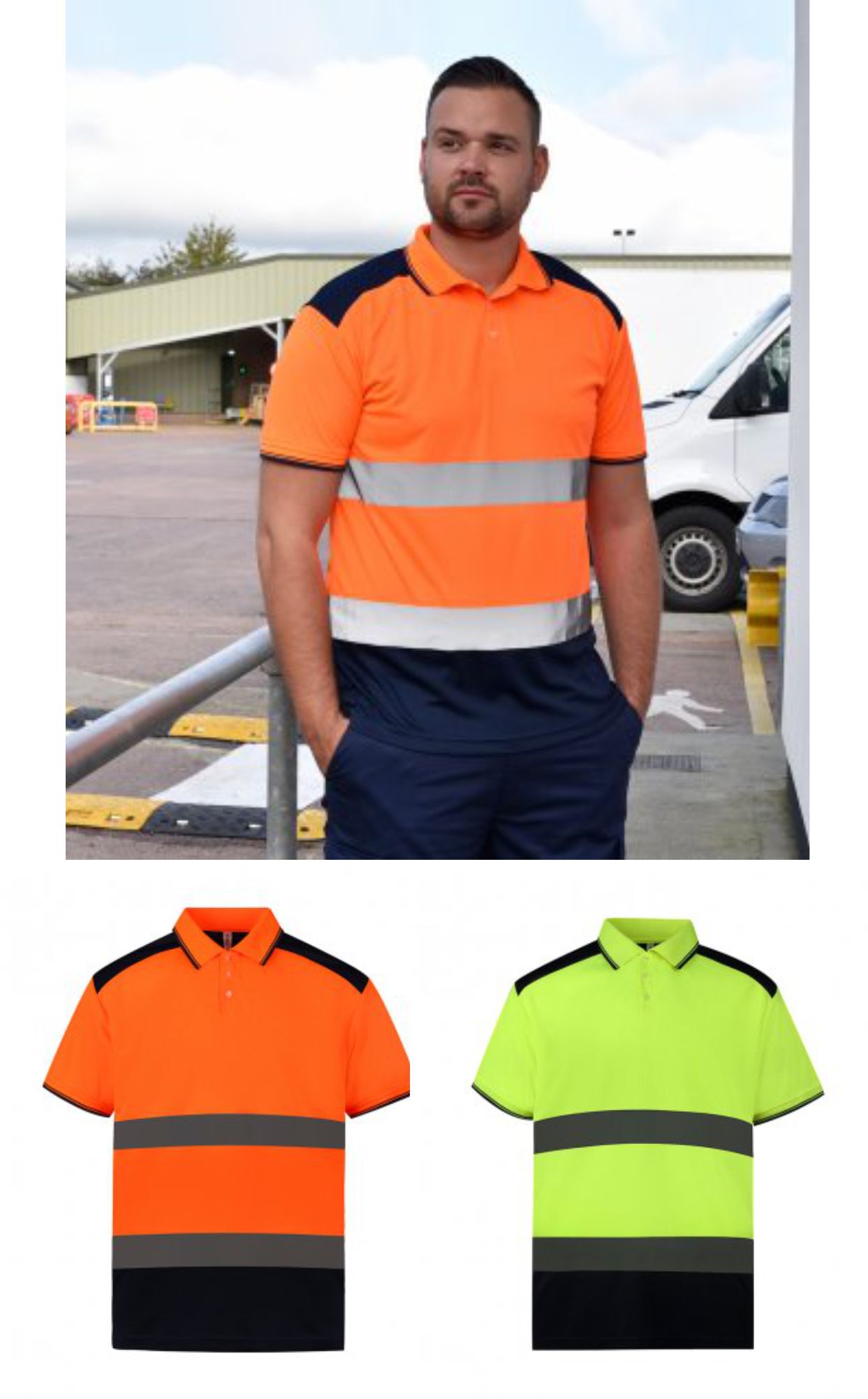 YK017 Yoko Two Tone Short Sleeve Polo Shirt  YK017 Yoko Two Tone Short Sleeve Polo Shirt